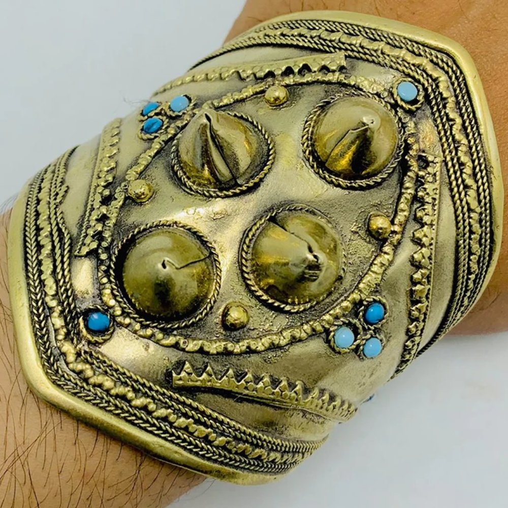 Single Rustic Pure Vintage Gypsy Boho Cuff,Tribal Statement Cuff